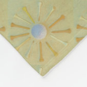 オレンジパーソナライズされたと黄色の名前のゴルフボール フリースブランケット (角)