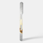 オレンジパーソナライズされたスパイラルフラクタル Case-Mate iPhoneケース (裏面 / 右)