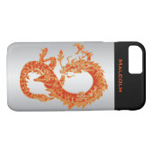 オレンジパーソナライズされたドラゴンiPhone 7ケース Case-Mate iPhoneケース (裏面(横))