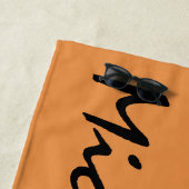 オレンジパーソナライズされたビーチタオル ビーチタオル (インサイチュ)