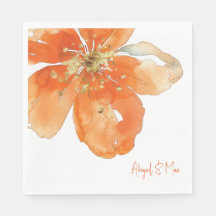 オレンジパーソナライズされたフローラ結婚昼食会