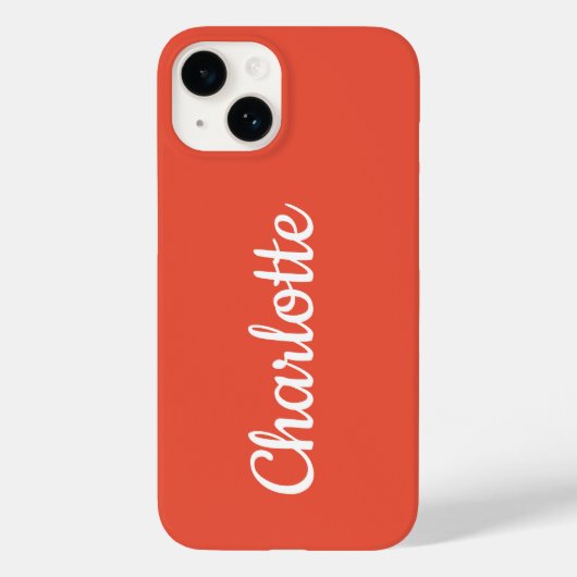 オレンジパーソナライズされたモダン色 Case-Mate iPhoneケース (裏面)