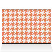 オレンジパーソナライズされた千鳥格子のサンキューカード (内部横(上))