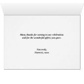 オレンジパーソナライズされた千鳥格子のサンキューカード (内部横(下))