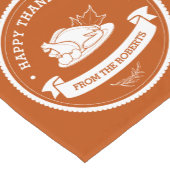 オレンジパーソナライズされた感謝祭 ショートテーブルランナー (コーナー)