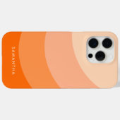 オレンジパーソナライズされた色のグラデモダンーション名（明） Case-Mate iPhoneケース (裏面 (横))