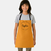 オレンジパーソナライズされた色の名年マスター・ベイカー エプロン (インサイチュ)