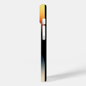 オレンジパーソナライズされた色の放射状テクスチャiphone 15 Case-Mate iPhoneケース (裏面 / 左)