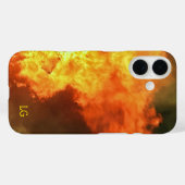 オレンジパーソナライズされた色の火の頑丈なアップルiPhoneケース Case-Mate iPhoneケース (裏面 (横))