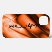 オレンジパーソナライズされた色のiPhoneタフなケース Case-Mate iPhoneケース (裏面 (横))