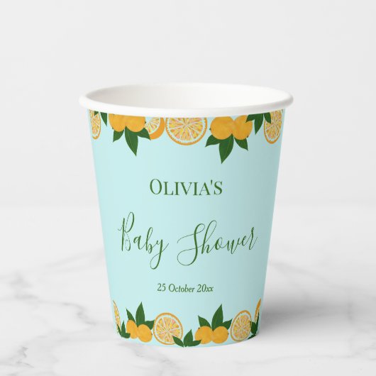 オレンジパーティーフルーツフレッシュベビー 紙コップ (正面)