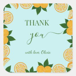 オレンジパーティーフルーツ新鮮な赤ちゃんシャワーギフト スクエアシール