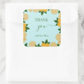 オレンジパーティーフルーツ新鮮な赤ちゃんシャワーギフト スクエアシール (バッグ)