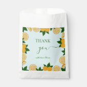 オレンジパーティーフルーツ新鮮な赤ちゃんシャワーギフト フェイバーバッグ (正面)