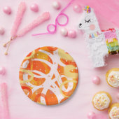 オレンジパーティー紙プレート ペーパープレート (パーティー)