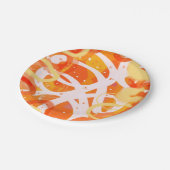 オレンジパーティー紙プレート ペーパープレート (アングル)