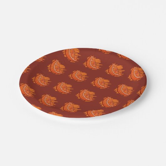 オレンジパーティー ペーパープレート (アングル)