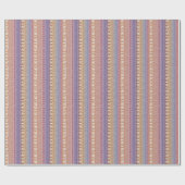 オレンジパープルグラデーションジオアステカトバルプリントパターン ラッピングペーパー (フラット)