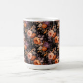 オレンジパープルグリーンロココ秋花 コーヒーマグカップ (中央)