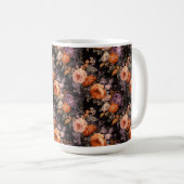 オレンジパープルグリーンロココ秋花 コーヒーマグカップ (正面右)