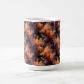 オレンジパープルグリーンロココ秋花 コーヒーマグカップ (中央)