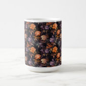 オレンジパープルグリーンロココ秋花 コーヒーマグカップ (中央)