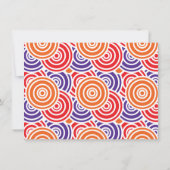 オレンジパープルサークルバースデーパーティ招待状 招待状 (裏面)