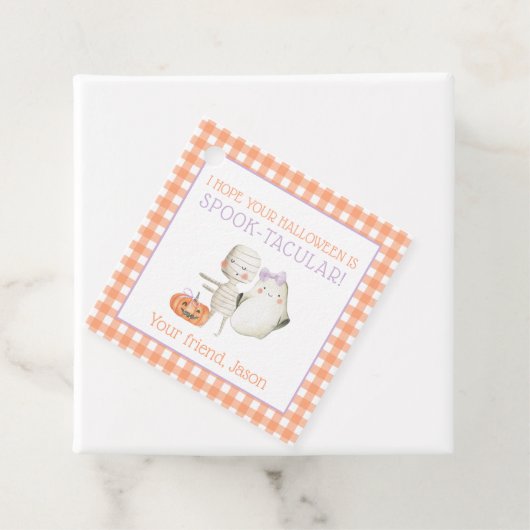 オレンジパープルスポック – タキュラーハロウィン不気味キッズ フェイバータグ (インサイチュ)