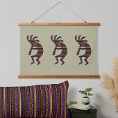 オレンジパープルタンブラックサウスウエストココペリ 吊り下げ型タペストリー