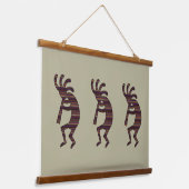 オレンジパープルタンブラックサウスウエストココペリ 吊り下げ型タペストリー (傾斜あり)