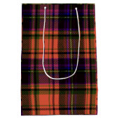 オレンジパープルハッピーハローウィンプレイド抱き枕 ミディアムペーパーバッグ (裏面)