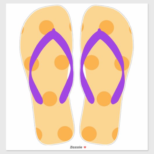 オレンジパープルビーチイビーチサンダルビーチサンダル シール (シート)