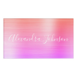 オレンジパープルフォイルモダンビジネス 名札