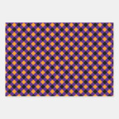 オレンジパープルブラックシェブロンストライプのハロウィーン ラッピングペーパーシート (正面)