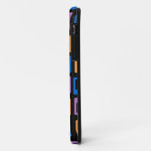 オレンジパープルブルーレトロ幾何学的 |モダン正方形 Case-Mate iPhoneケース (裏面/左)