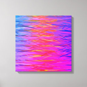 オレンジパープルブルー抽象芸術絵画ズ キャンバスプリント