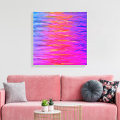 オレンジパープルブルー抽象芸術絵画ズ キャンバスプリント (インサイチュ (リビング))