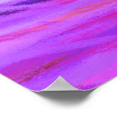 オレンジパープルブルー抽象芸術絵画ズ ポスター (角)