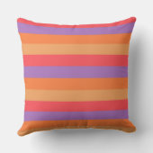 オレンジパープルモダンストライプズ クッション (裏面)