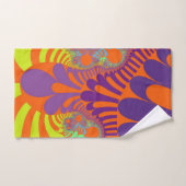 オレンジパープルモダンバスルーム用タオルセット バスタオルセット (ハンドタオル)