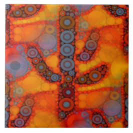 オレンジパープル南西部サグアーロサボモザイク タイル