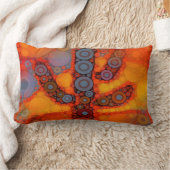 オレンジパープル南西部サグアーロサボモザイク ランバークッション (ブランケット)