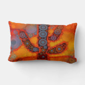 オレンジパープル南西部サグアーロサボモザイク ランバークッション (裏面)