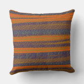 オレンジパープル抽象芸術ストライプ クッション (裏面)