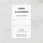 オレンジパープル抽象芸術水彩 予約カード (裏面)