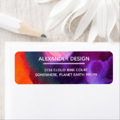 オレンジパープル抽象芸術水色，サービス ラベル (インサイチュ)