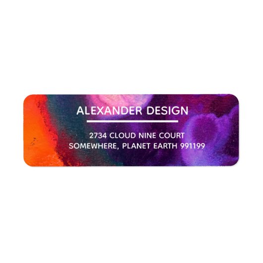 オレンジパープル抽象芸術水色，サービス ラベル (正面)