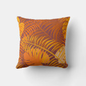 オレンジパームツリーリーフパターン クッション (裏面)