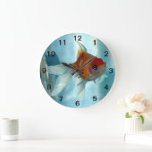 オレンジパールスケール金魚の壁時計 ラージ壁時計 (ホーム)