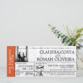 オレンジパ結婚リズボーディングパス招待状 (スタンド正面)